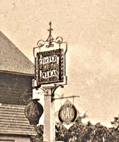 Original Fox and Pelican Sign from West