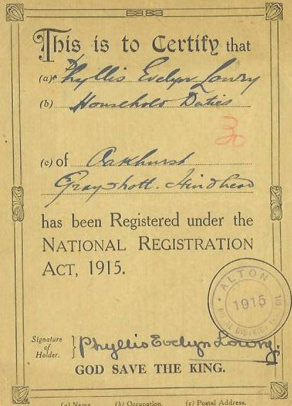 National registration certificate