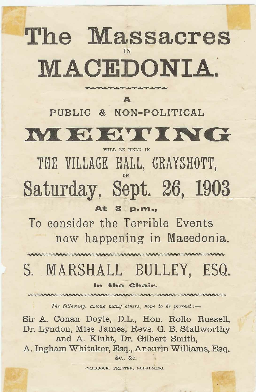 The massacres in Macedonia