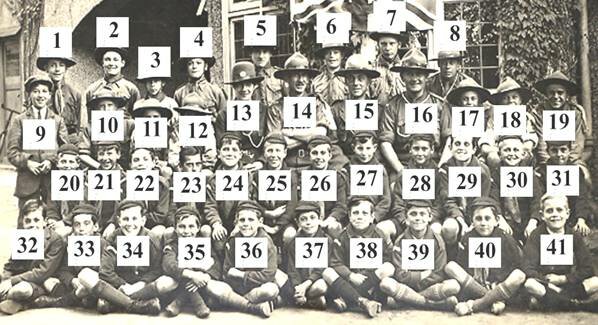 Grayshott Scouts 1920, Numbered