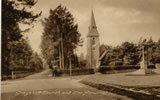 St. Luke?s church and war memorial on the green in its original position 1923, moved to present position 1932