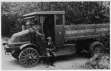 Former Canadian army Great War Kelly Springfield lorry in use with Chapman, Lowry and Puttick builders. This lorry was kept at their yard in Crossways Road now the car park